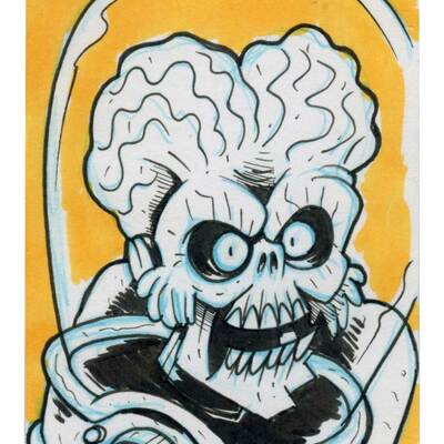 Mars attacks sketch card