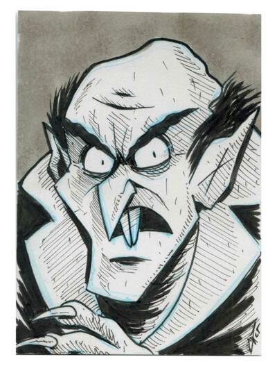 Nosferatu Sketch Card
