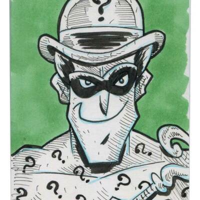 The riddler sketch card