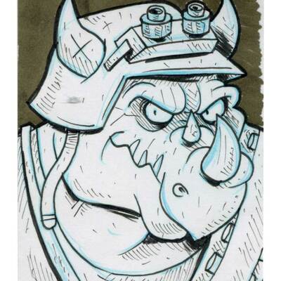 Rocksteady sketch card