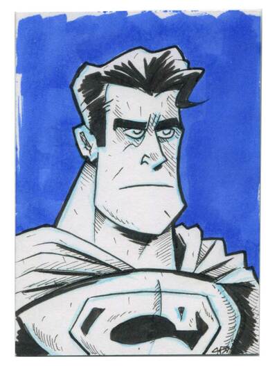 Superman Sketch Card