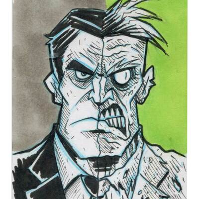 Two-face sketch card