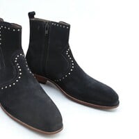 Crafted Leather Men Classic Black Suede Leather Jodhpur Boot - Thumbnail 5