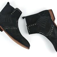Crafted Leather Men Classic Black Suede Leather Jodhpur Boot - Thumbnail 3