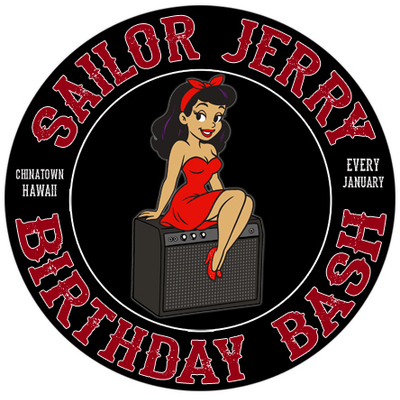 Pinup circle sticker from the sailor jerry birthday bash 