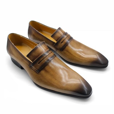 Men's genuine leather loafers - Thumbnail 5