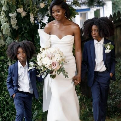 Sexy wedding dress, mermaid sweetheart satin bridal dress bridal gown