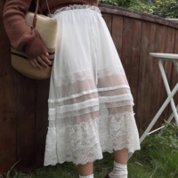 High waist midi skirt bohemian style holiday dress - Thumbnail 5