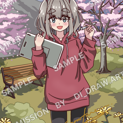 Ema mizunami - laid-back camp (8x11 or 5x5) signed print