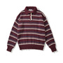 Retro style fashion casual long beard pullover striped knitted sweater-1