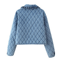 Personalized quilted washed denim jacket - Thumbnail 1