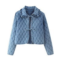 Personalized quilted washed denim jacket - Thumbnail 2