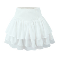 High-waisted double-layer mesh skirt - Thumbnail 5