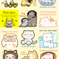 Transparent Sticker, Meme Cats - Thumbnail 1