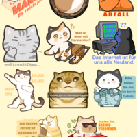 Transparent Sticker, Meme Cats - Thumbnail 3