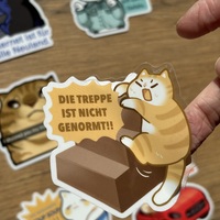 Transparent Sticker, Meme Cats - Thumbnail 5