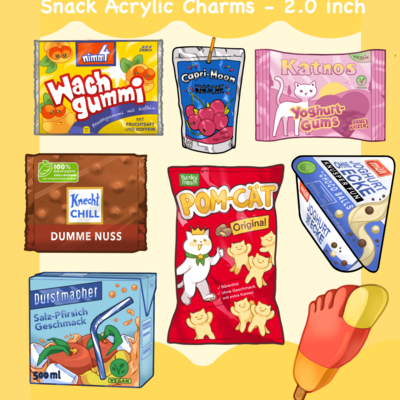 Snack acrylic charms