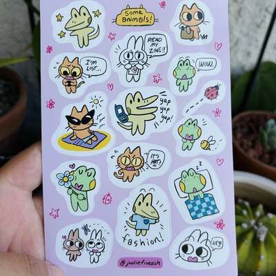 Some animals sticker sheet