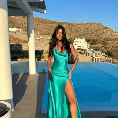 Spaghetti strap split side long prom dress