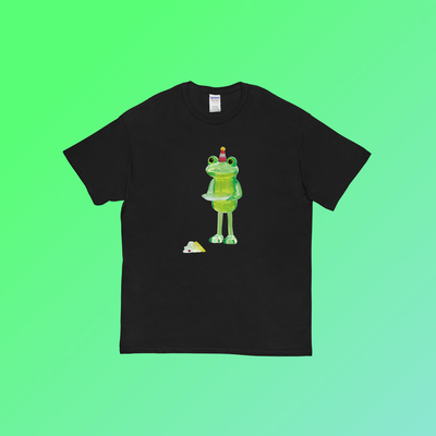 Japanese Happy Birthday Green Grog T Shirt Black