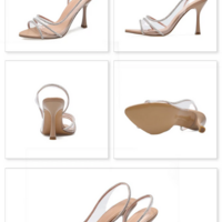 Women’s Rhinestone Slingback Elegant  Crystal High Heels - Thumbnail 6