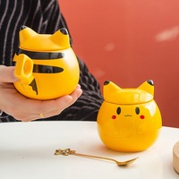 Cute Anime Ceramic Mug With Spoon - Thumbnail 2