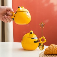 Cute Anime Ceramic Mug With Spoon - Thumbnail 4