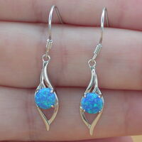 BOXED GIFT SET/Sterling Silver Blue Opal Pendant & 18" Silver Chain/Sterling Silver Blue Opal Necklace/Blue Opal Jewellery/Blue Opal Jewelry/UK - Thumbnail 6