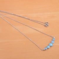 BOXED GIFT SET/Sterling Silver Blue Opal Necklace/Blue Opal Jewellery/Opal Jewelry/Gemstone Necklace/October Birthstone/October Birthday/Necklace/UK - Thumbnail 3