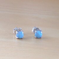 BOXED GIFT SET/Sterling Silver Blue Opal Necklace/Blue Opal Jewellery/Opal Jewelry/Gemstone Necklace/October Birthstone/October Birthday/Necklace/UK - Thumbnail 4