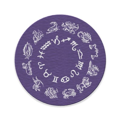 Twelve astrology signs embroidered patch