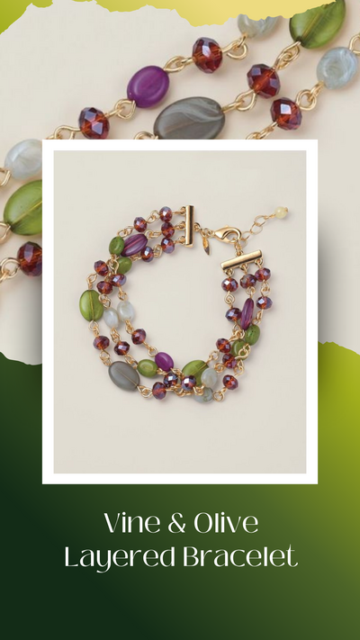Vine & Olive Layered Bracelet