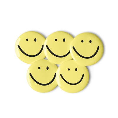 Original happy face pin (set)
