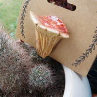 Flute Mushroom pin - Thumbnail 1