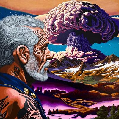 Front row seats at the end of the world (print)