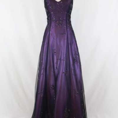 Halter purple vintage fashion ombre beaded prom dresses