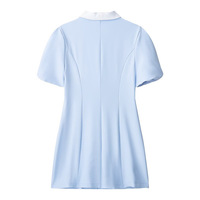 Fashionable casual short-sleeved slim-fit suit-style short dress - Thumbnail 1