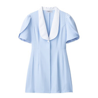 Fashionable casual short-sleeved slim-fit suit-style short dress - Thumbnail 1