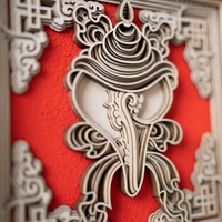 STEREOWOOD Auspicious Conch Wooden Wall Art,Desktop decoration,Laser Cut Arts - Thumbnail 6