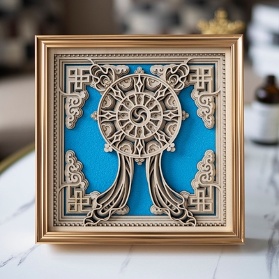 STEREOWOOD Auspicious Wheel Multi-Layer Wall Art,Creative Gifts