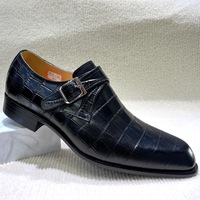 Buckle business formal groom wedding shoes cowhide 2 colors - Thumbnail 2