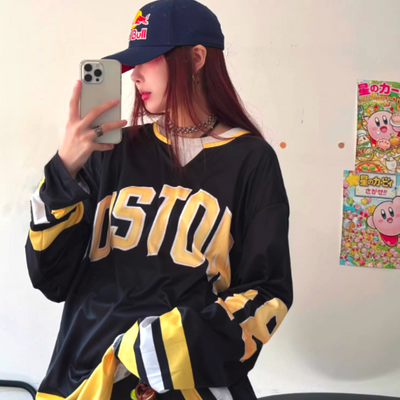 Boston oversized jersey tshirt