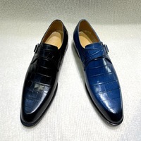 Buckle business formal groom wedding shoes cowhide 2 colors - Thumbnail 4