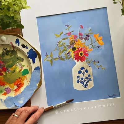 “joy seeker” original matted 11x13 inch