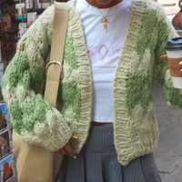 PATCHWORK STRIPED KNIT CARDIGANS  - Thumbnail 3