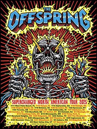 FOIL The Offspring screenprinted 2025 tour poster 