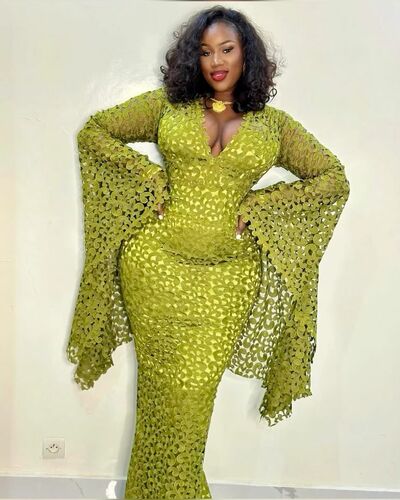 Elegant Lace Plus Size African Girls Prom Dresses Evening Gowns Formal Party Gowns