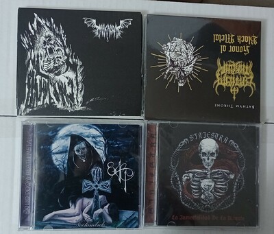 MAKABRA, BATHYM THRONE , EXILIO, SINIESTRA Cds