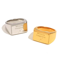 "MIRACLE HAPPENS" LETTER RING - Thumbnail 2