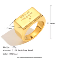 "MIRACLE HAPPENS" LETTER RING - Thumbnail 4